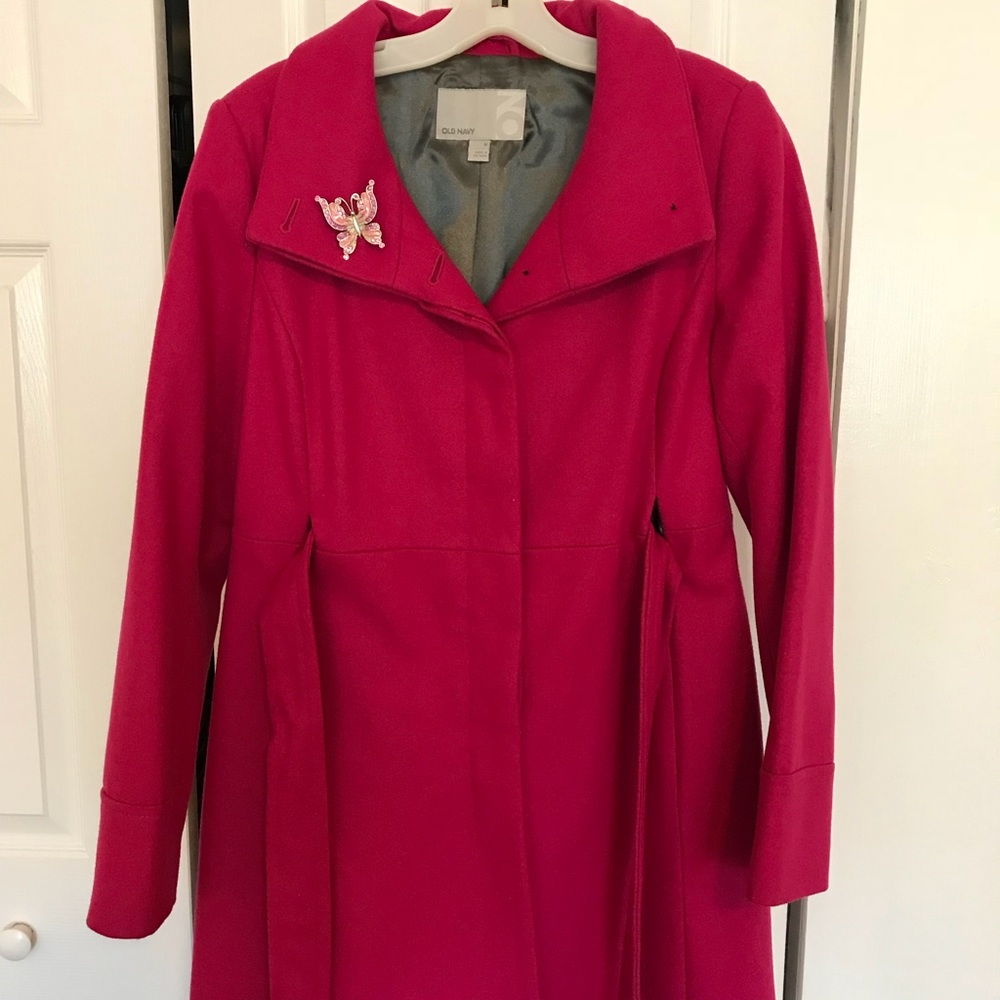 Old Navy Pink Wool Coat
